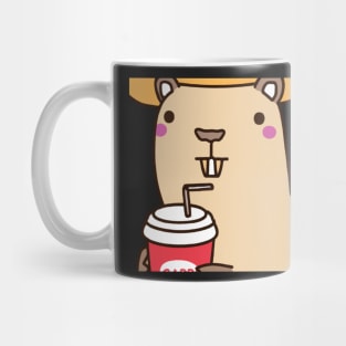Kawaii Nice Capybara having coffee Mug